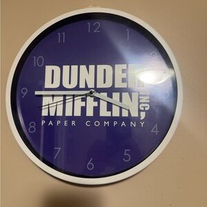 Blue Wall Clock the office